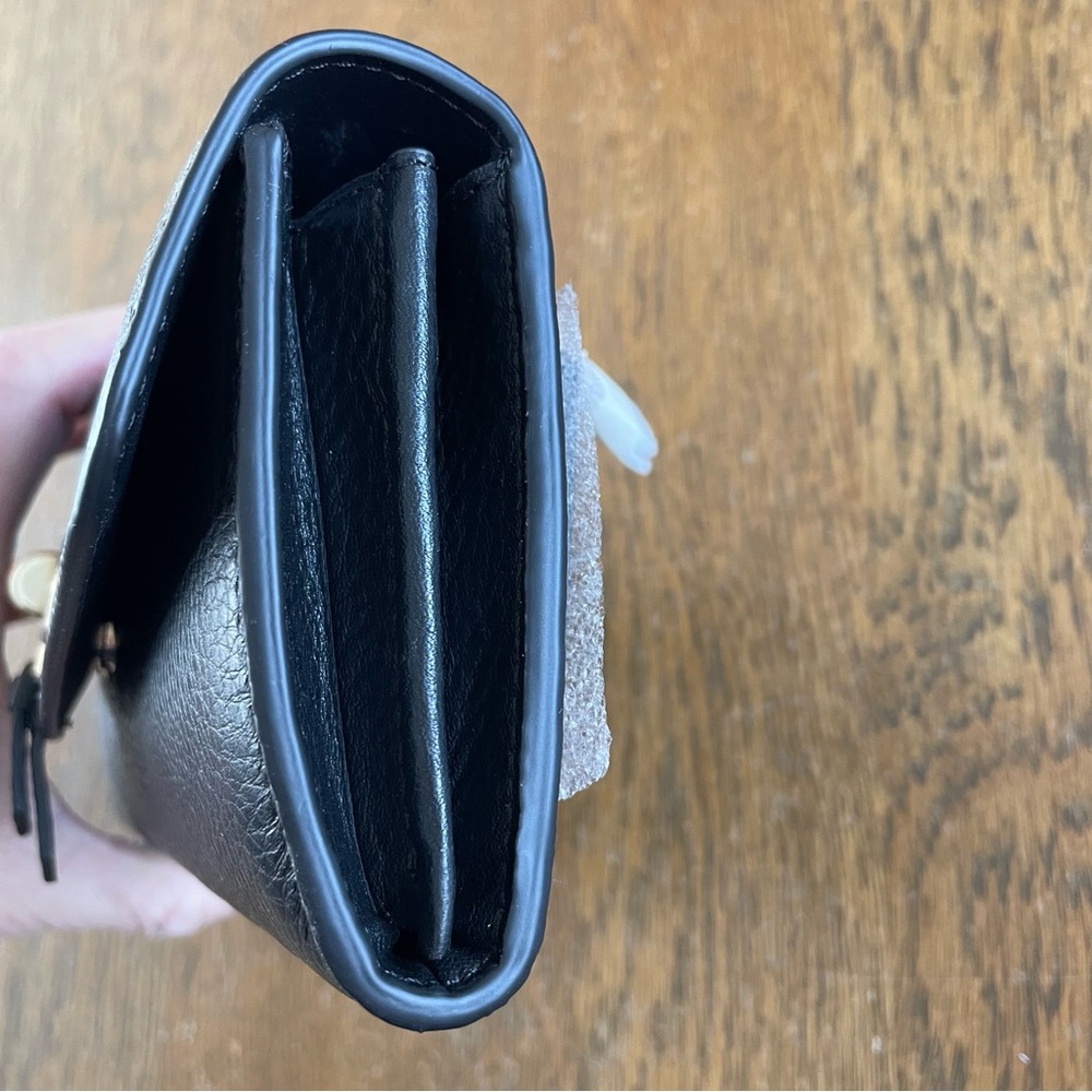 Kate Spade Marti Large Slim Flap Wallet Black Leather - Picture 8 of 12